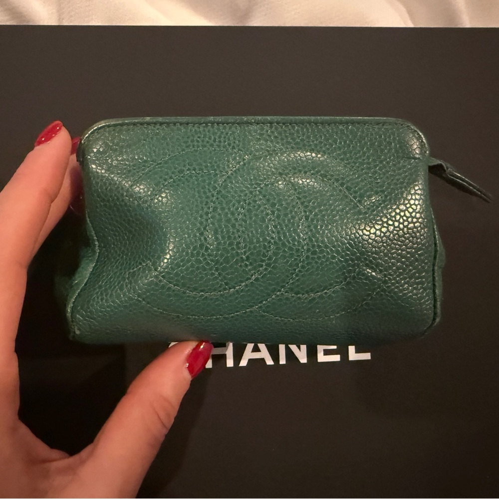 CHANEL Green Leather Mini Bag